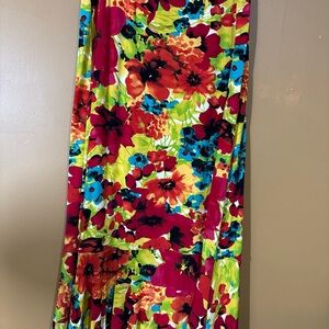 HC321. Choices 36 Length Women's Printed Stretch Knit Colorful Pencil Skirt XL